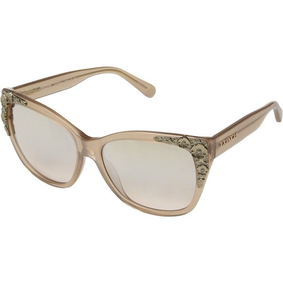 COACH 0HC8244 56mm Sunglasses Champagne/Silver /Gradient Flash - Picture 1 of 11